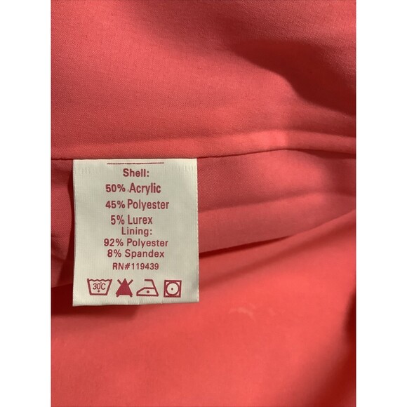 ๐ธ Julie Brown NYC Pink & Orange Colorblock Fit & Flare Dress โ Size 8 - Picture 5 of 7